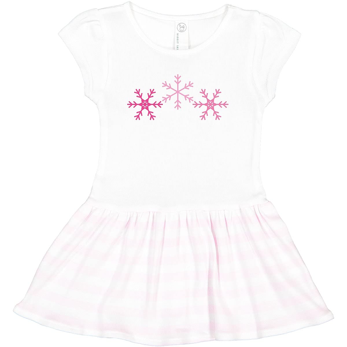 Inktastic Pink Snowflakes Toddler Dress - Cute Winter Holiday Outfit for Baby Girls | Perfect for Christmas, Family Photos & Festive Celebrations