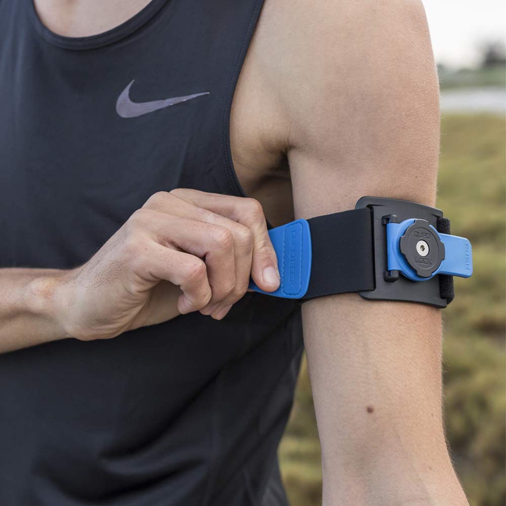 Quad Lock Running Armband - Secure Phone Holder for Jogging, Cycling & Workouts | Sweatproof & Adjustable for iPhone & Android Phones | Perfect for Fitness, Outdoor Sports & Active Lifestyle
