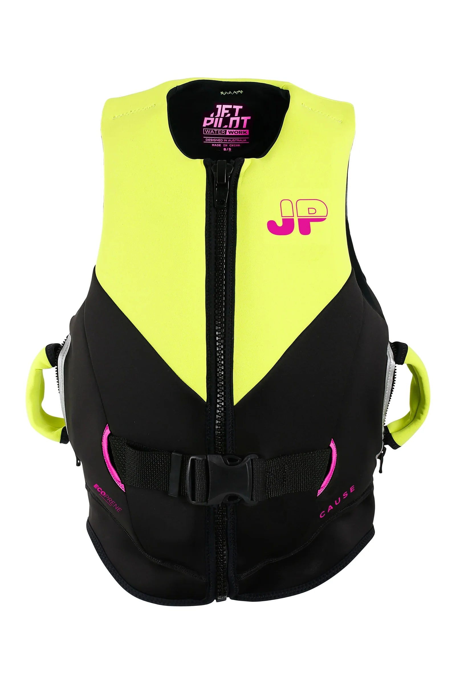 Eco-Friendly Women's Life Vest | Yellow Safety Jacket for Kayaking, Boating & Water Sports | Size L50