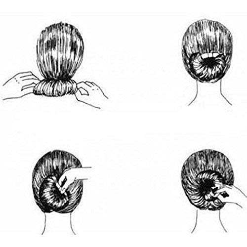 5-Piece Black Smark Juda Bun Maker Set for Women – Perfect for Updos, Ponytails & Stylish Hairstyles – Hair Styling Accessories for Everyday, Work & Special Occasions