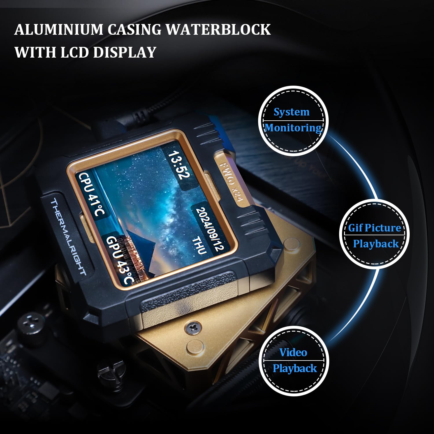 Thermalright FW360 Black ARGB 360mm CPU Liquid Cooler with 2.4