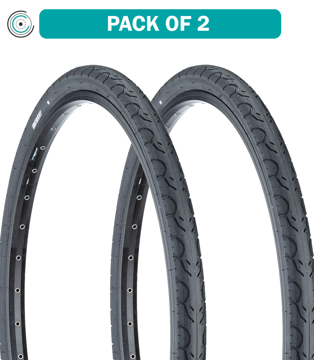 2 Pack Kenda Kwest High Pressure Bike Tires 20 x 1.5 Inch Clincher Wire Bead Black 60 TPI - Perfect for Road Bikes, Hybrid Bikes and Commuting