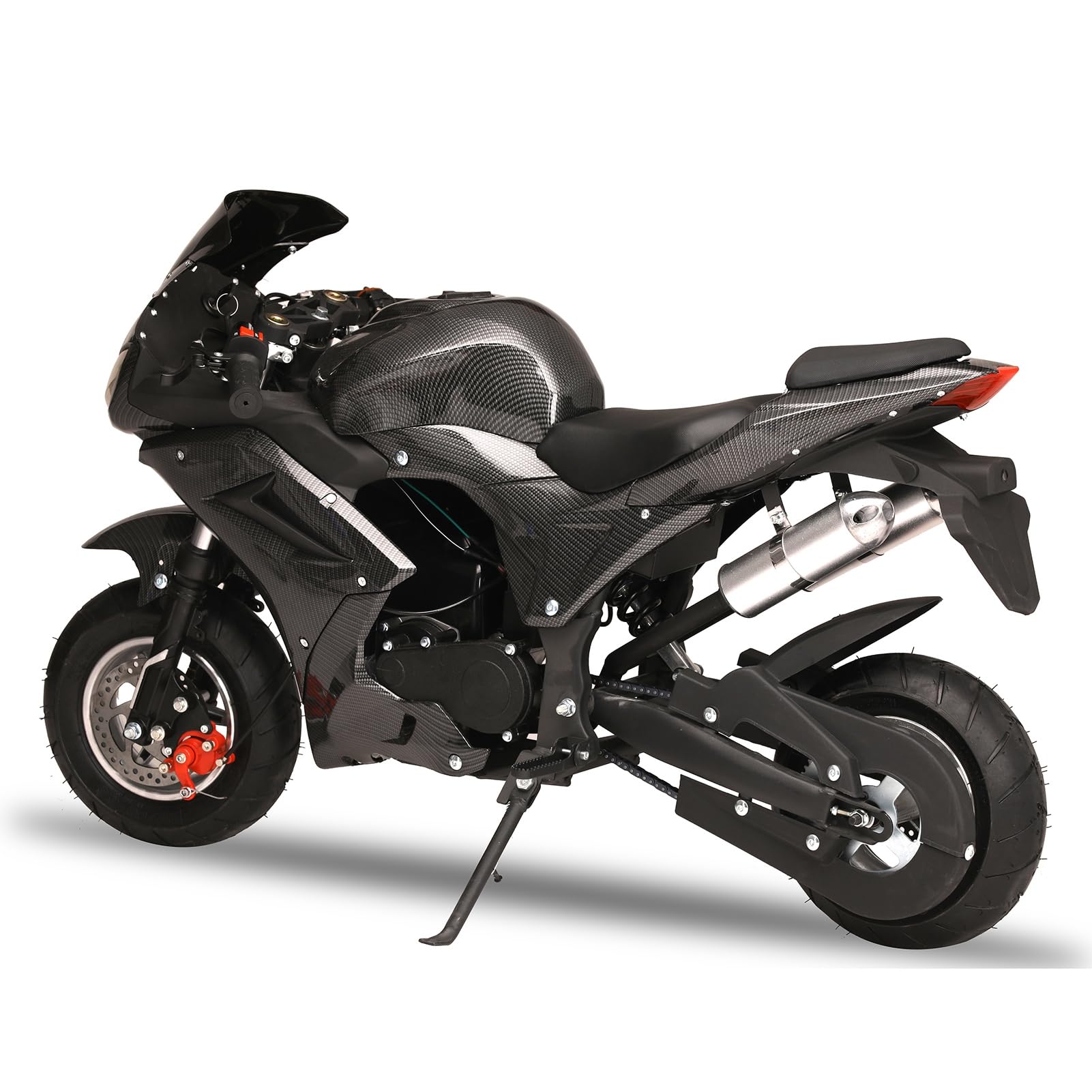 49cc 4-Stroke Mini Motorcycle for Kids - Off-Road Gas Bike with Dual Headlights & Disc Brakes - Perfect for Backyard Racing & Trail Riding