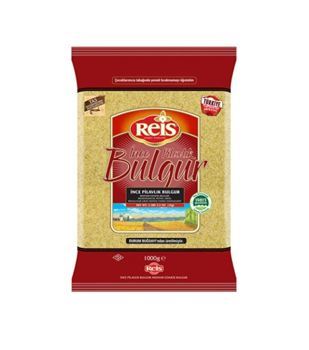 Organic Bulgur Wheat Coarse Grain - 1Kg (2.2lb) Bulk Pack - Perfect for Salads, Pilaf & Healthy Meal Prep
