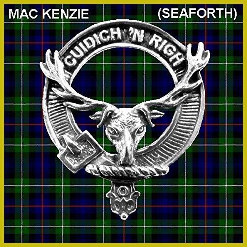 MacKenzie Scottish Clan Crest Badge Sporran - Authentic Seaforth Tartan Design for Highland Dress, Bagpipe Bands & Celtic Events