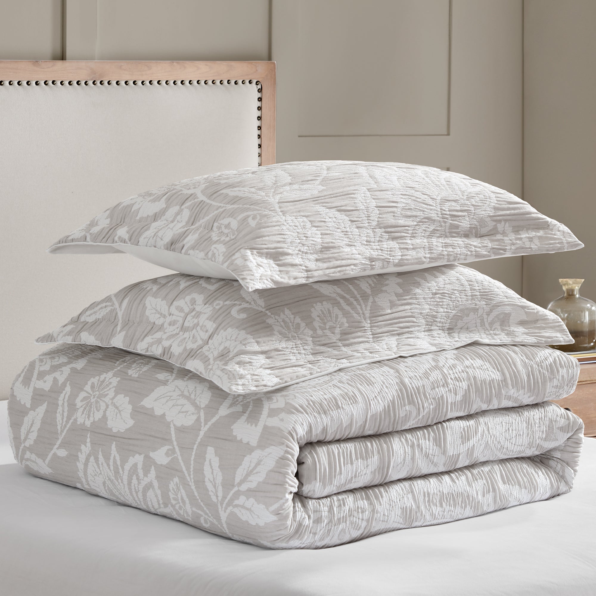 Premium Sarrah Natural Comforter Set - 100% Organic Cotton Bedding, Breathable & Hypoallergenic - Perfect for Master Bedroom, Guest Room & Cozy Home Decor