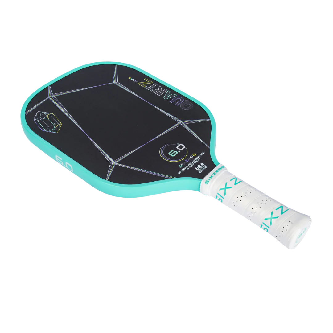 Six Zero Quartz 15mm Pickleball Paddle - Premium Carbon Fiber Surface for Enhanced Spin & Control - Perfect for Competitive Play & Outdoor Games