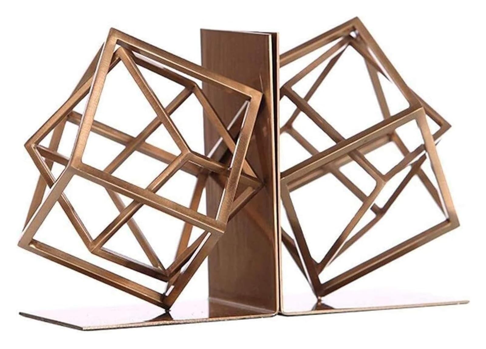 Metal Book Ends for Shelves - Heavy Duty Non-Slip Bookends for Books, Movies, CDs & Video Games - Perfect for Home Office, Library and Bookshelf Organization
