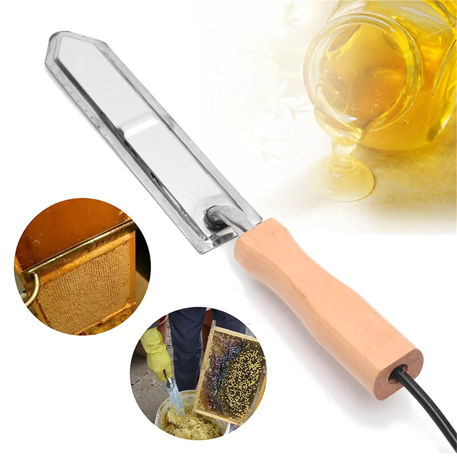 Electric Honey Cutting Knife - Constant Temperature Beekeeping Tool for Fast Wax Removal | Professional Beekeeper's Lid Opener & Honeycomb Scraper | Perfect for Harvesting, Hive Maintenance & Beekeeping Supplies
