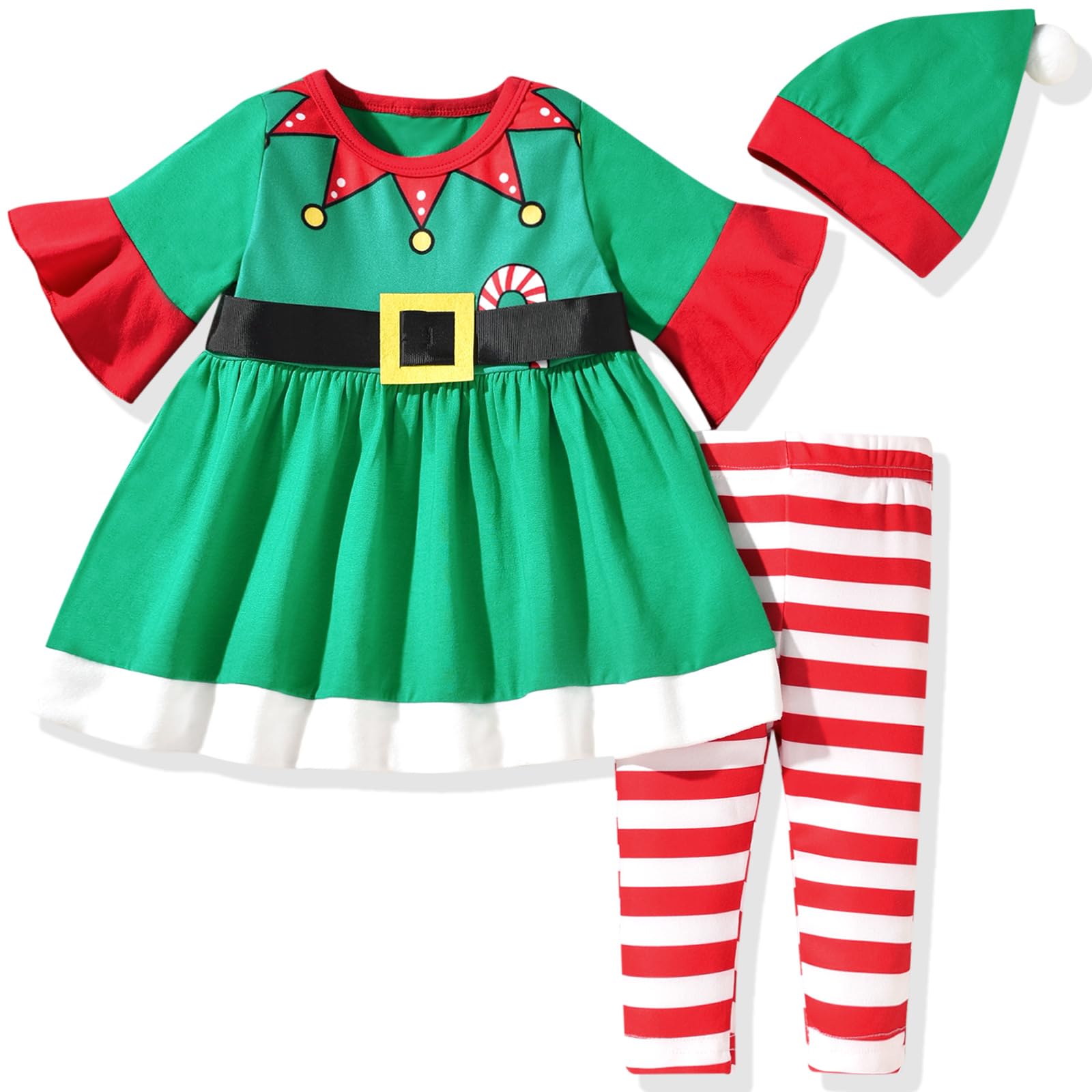 Adorable Baby Girl Outfits - Ruffle Sleeve Tops & Pants 2-Piece Set | Soft Cotton Infant Clothes for Newborns & Toddlers | Perfect for Playdates, Photo Shoots & Special Occasions