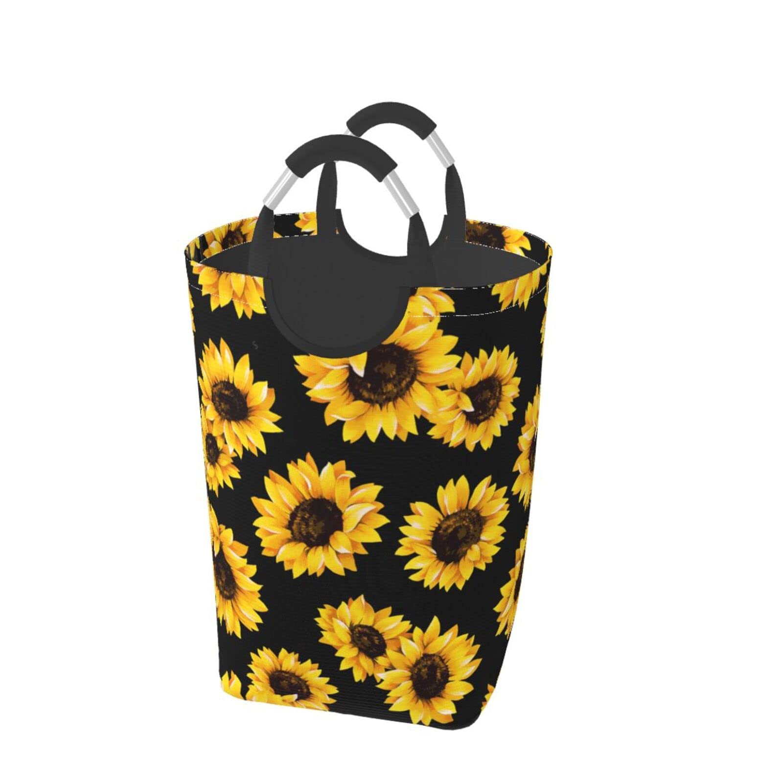 **Sunflower Laundry Hamper - Collapsible Clothes Storage Basket with Handles, Large Capacity Waterproof Laundry Bin for Bedroom, Bathroom & Dorm Organization (Perfect for Clothes, Toys & Home Decor)**