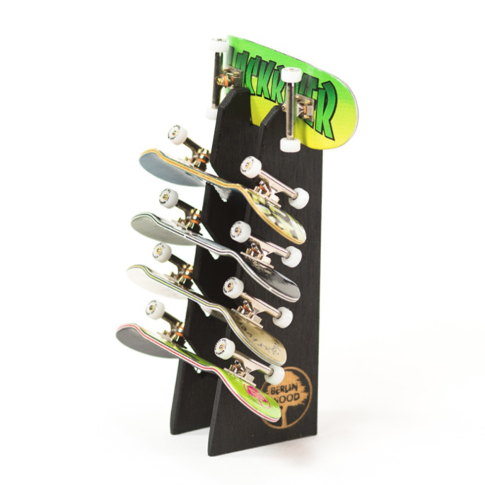 Premium Berlinwood Fingerboard Rack - Professional Finger Skateboard Display Stand for Collectors & Enthusiasts - Perfect for Home, Office & Skate Shop Decor