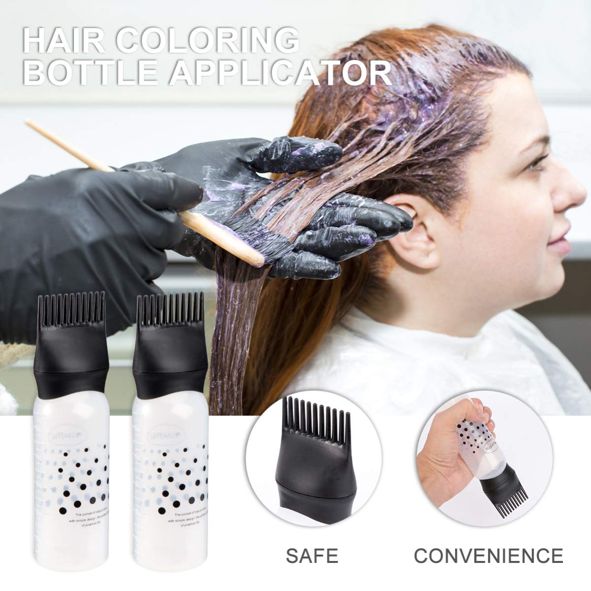 Lurrose 3-Piece Hair Coloring Kit - Hair Dye Brush, Mixing Bowl, Root Comb & Spray Bottle for Professional Salon Results | Perfect for At-Home Hair Coloring, Highlights, and Root Touch-Ups
