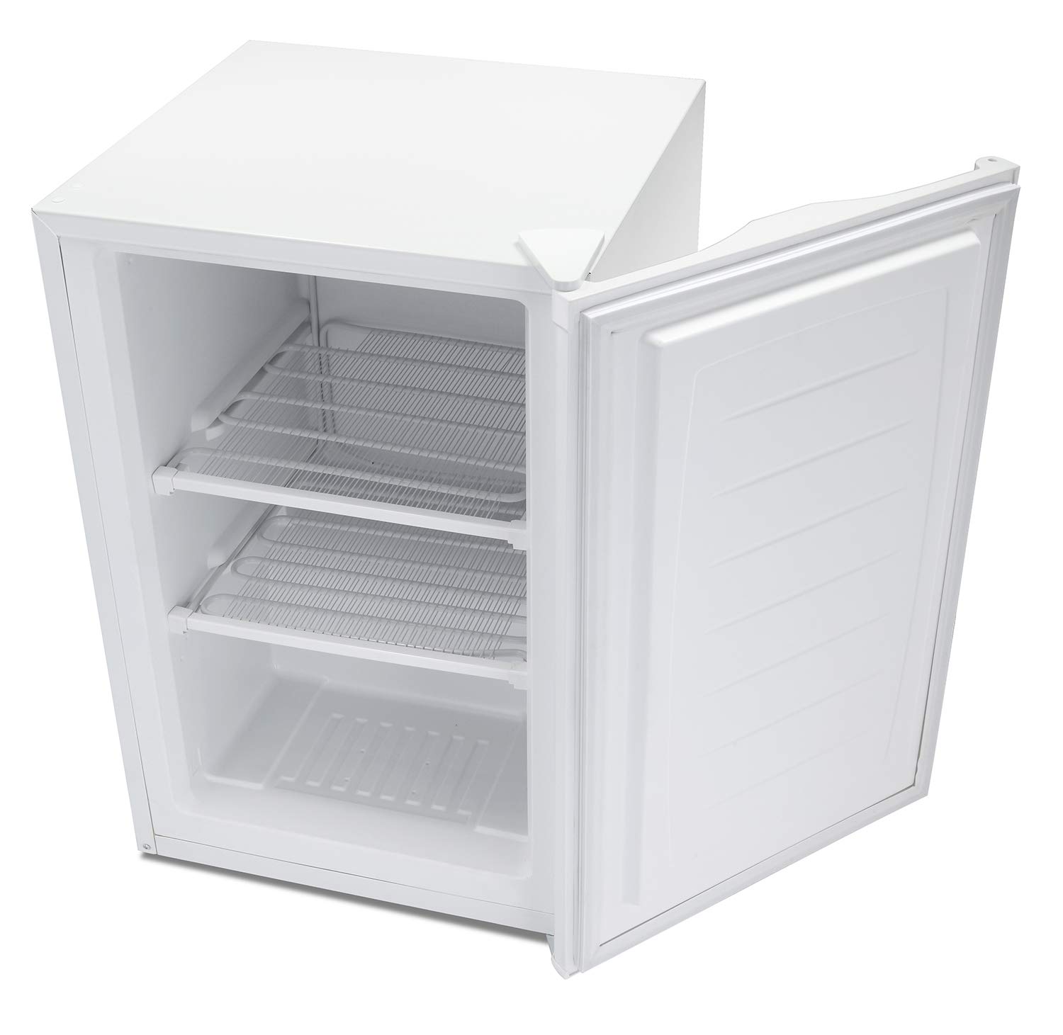 Antarctic Star 3.0 Cu.ft Upright Freezer - Compact Mini Freezer with Reversible Door, Adjustable Temperature & Removable Shelves - Stainless Steel Small Freezer for Dorm, Home, Office - Perfect for Storing Frozen Foods, Ice Cream & Meal Prep (White)