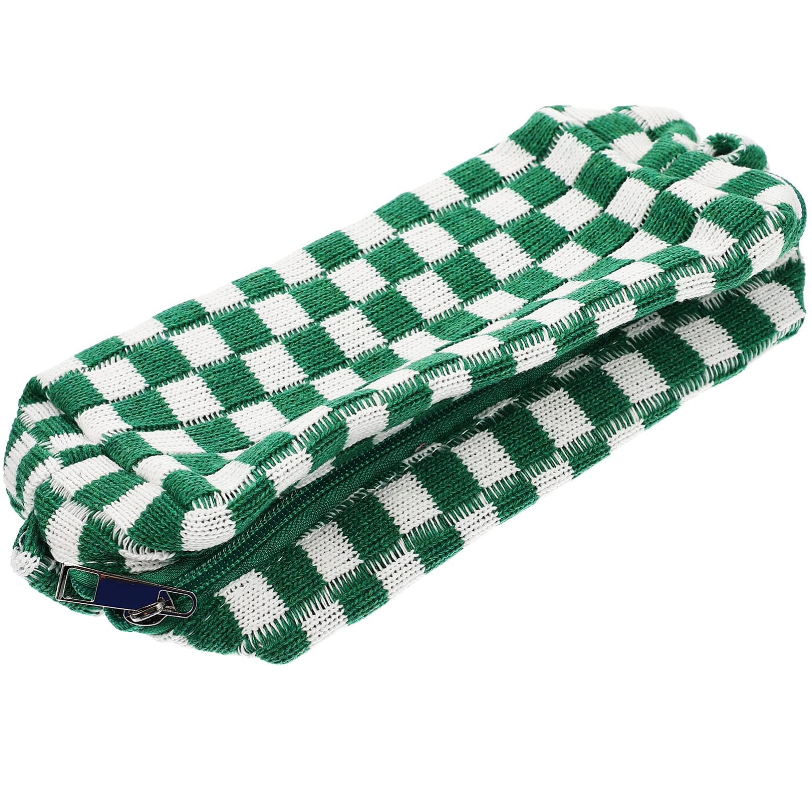 GALPADA Plaid Makeup Bag - Soft Woolen Yarn Zipper Cosmetic Pouch & Travel Toiletry Organizer for Women | Perfect for Daily Use, Travel, Gym & Gift Giving
