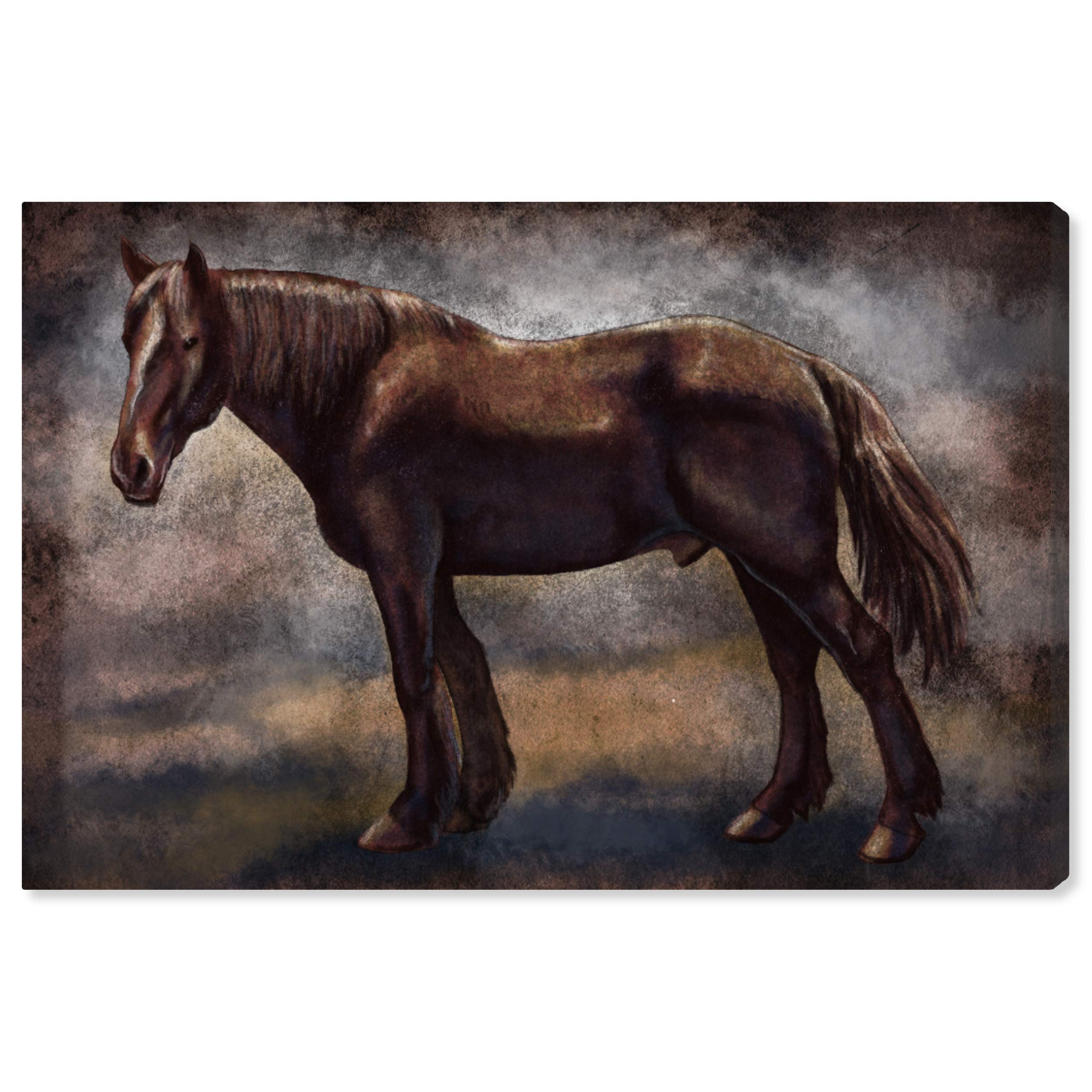 Oliver Gal Artist Co. Horse Wall Art Canvas Print - 36x24 Inches Brown & Gray Animal Home Decor - Perfect for Living Room, Bedroom or Office Wall Decor
