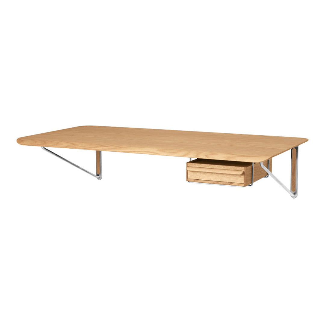 Wall Mounted Desk with Drawer - Space Saving Floating Workstation for Home Office, Study, or Small Spaces