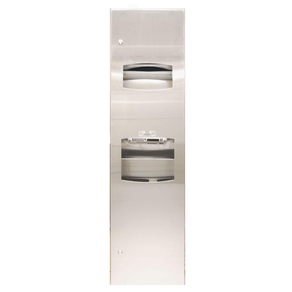 Bradley 270 1100 Commercial Towel Dispenser & Waste Receptacle with Hand Dryer - Surface Mounted for Restrooms, Hospitals, and Office Buildings