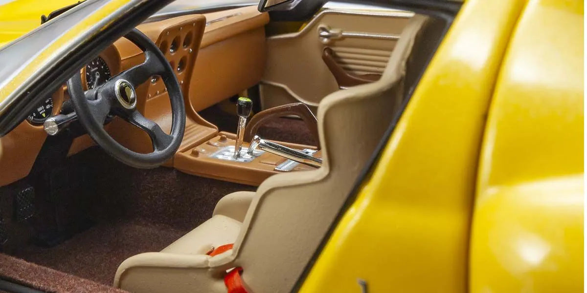 Kyosho 1:18 Scale Lamborghini Miura SV Diecast Model Car - Yellow with Gold Accents | Collectible Sports Car for Display, Gifts & Racing Enthusiasts