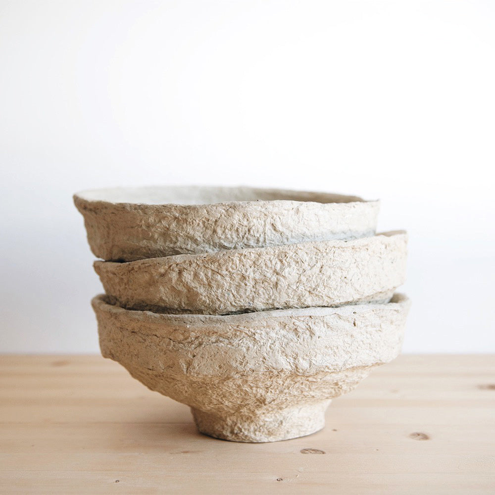 Handmade Paper Mache Bowl Set - Eco-Friendly Decorative Bowls for Home Decor, Fruit Display & Craft Storage | Perfect for Dining Table Centerpiece, Wall Art & Gift Giving