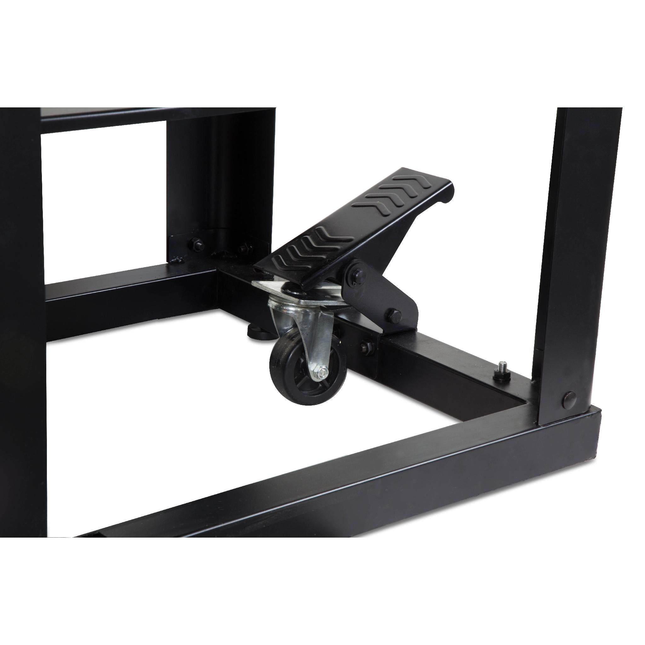 WEN MSA658T Multi-Purpose Rolling Planer & Miter Saw Stand with Extension Rollers - Portable Workbench for Woodworking, DIY Projects, and Jobsite Use