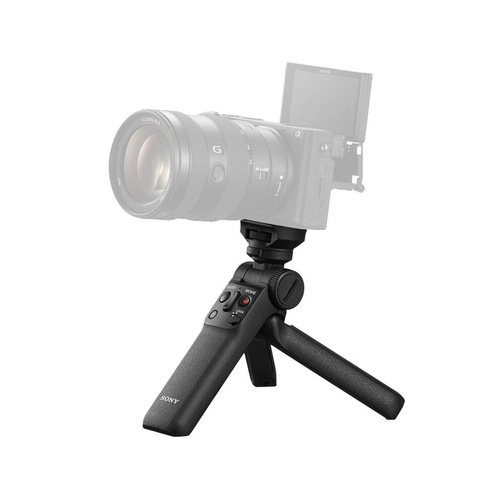 Sony GP-VPT2BT Wireless Shooting Grip Tripod - 3-Leg Compact Stand for Digital & Film Cameras - Perfect for Vlogging, Travel Photography, and Outdoor Adventures (Black)
