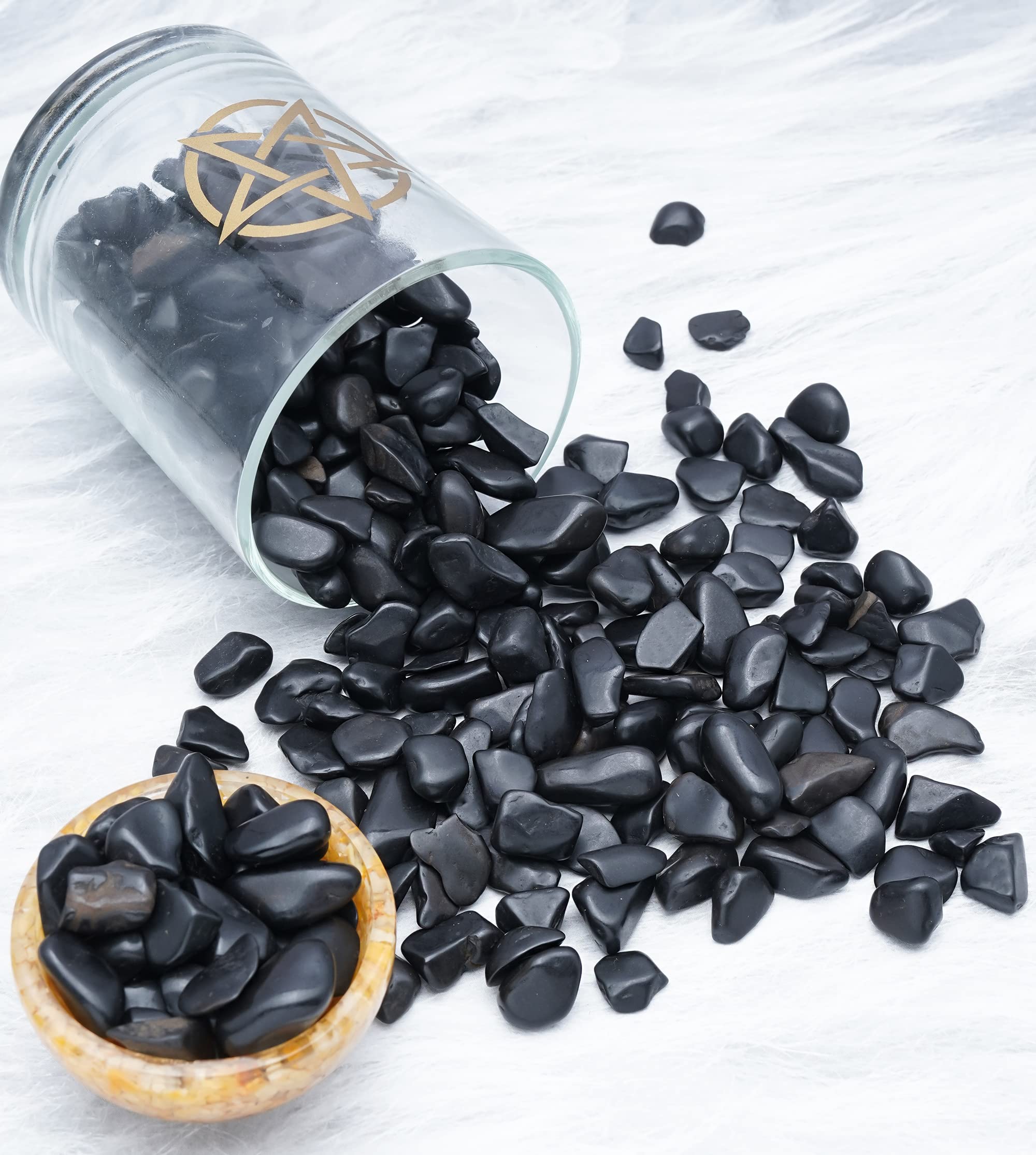 Natural Black Tourmaline Crystal Chips - 1 Lb Bulk Tumbled Gemstones for Reiki Healing, Witchcraft & Jewelry Making | Irregular Shaped Crushed Stones for Spiritual Protection, Energy Cleansing & DIY Crafts | Perfect Valentine's Gift for Crystal Lovers