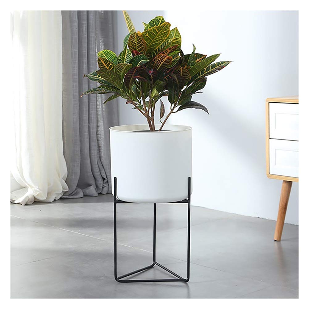 White Flower Pot Rack - Indoor Plant Stand with 3-Tier Floor Shelf for Living Room, Balcony & Home Decor | Perfect for Organizing Potted Plants, Herbs & Succulents