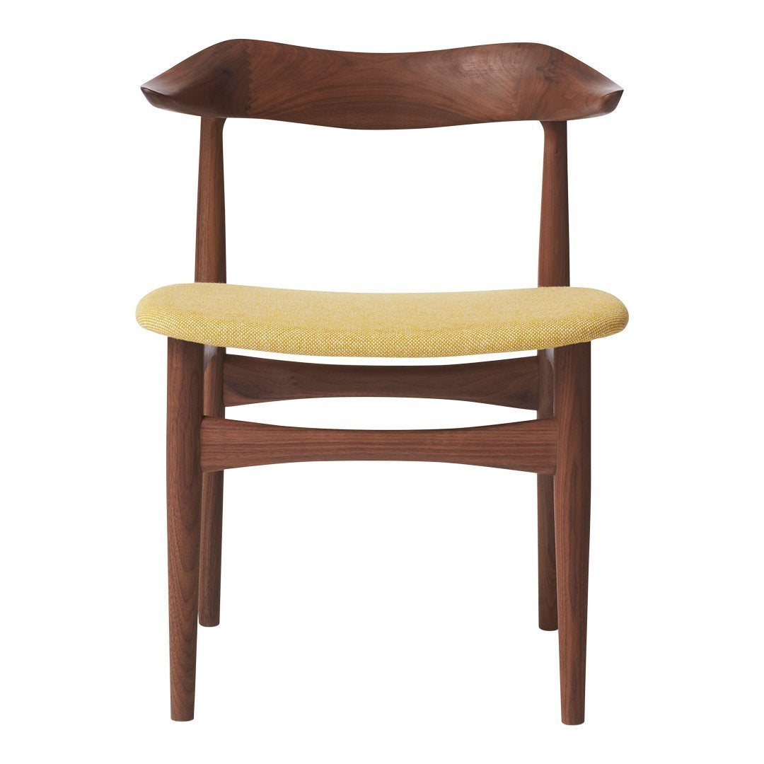 Knud Farch Cow Horn Chair Seat - Upholstered Warm Nordic Style for Living Room & Office Decor