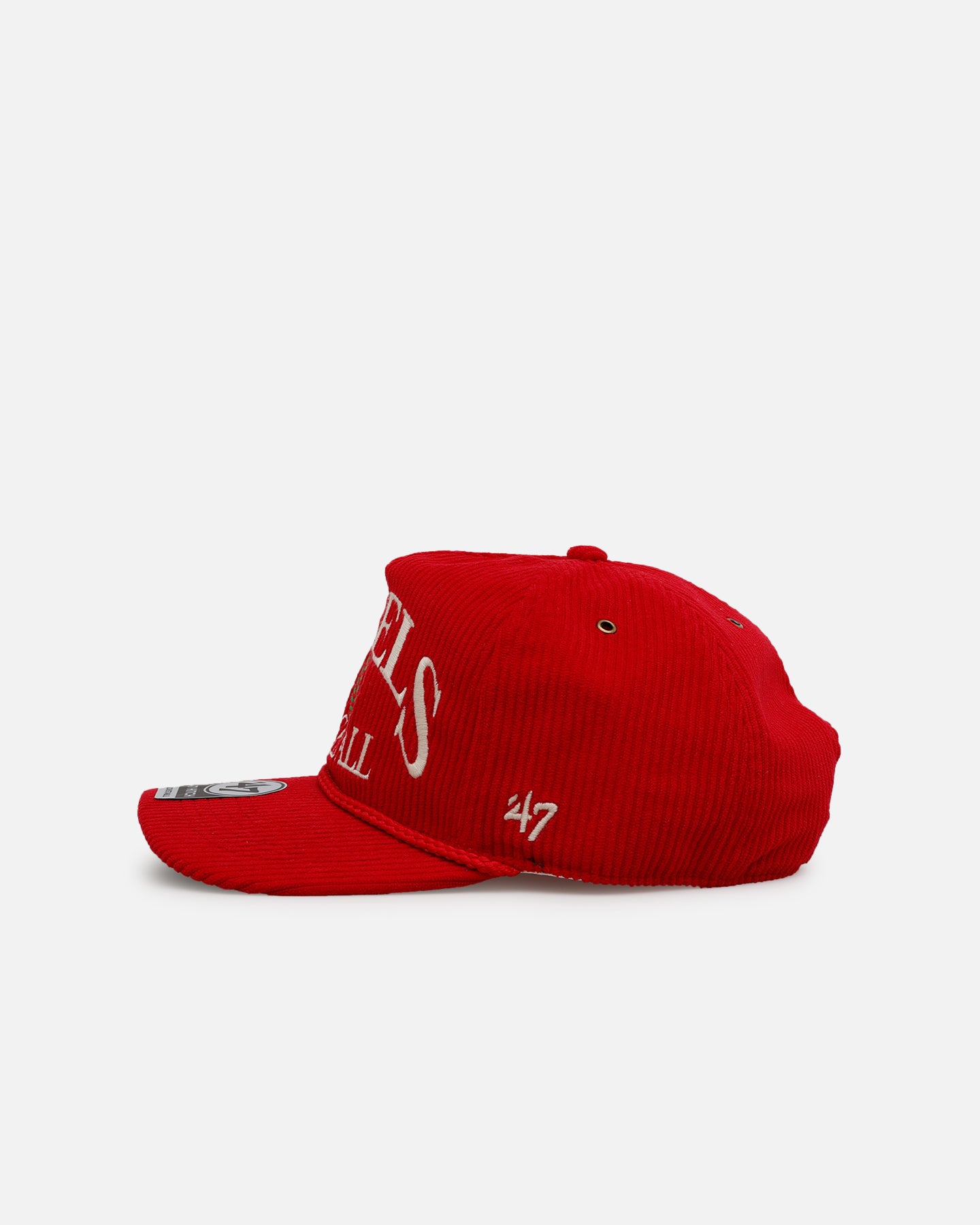 47 Brand Los Angeles Angels 'Pitchout' 47 Hitch Corduroy Snapback Hat - Red Baseball Cap for Men & Women, Perfect for Sports Games, Casual Wear & Fan Collections