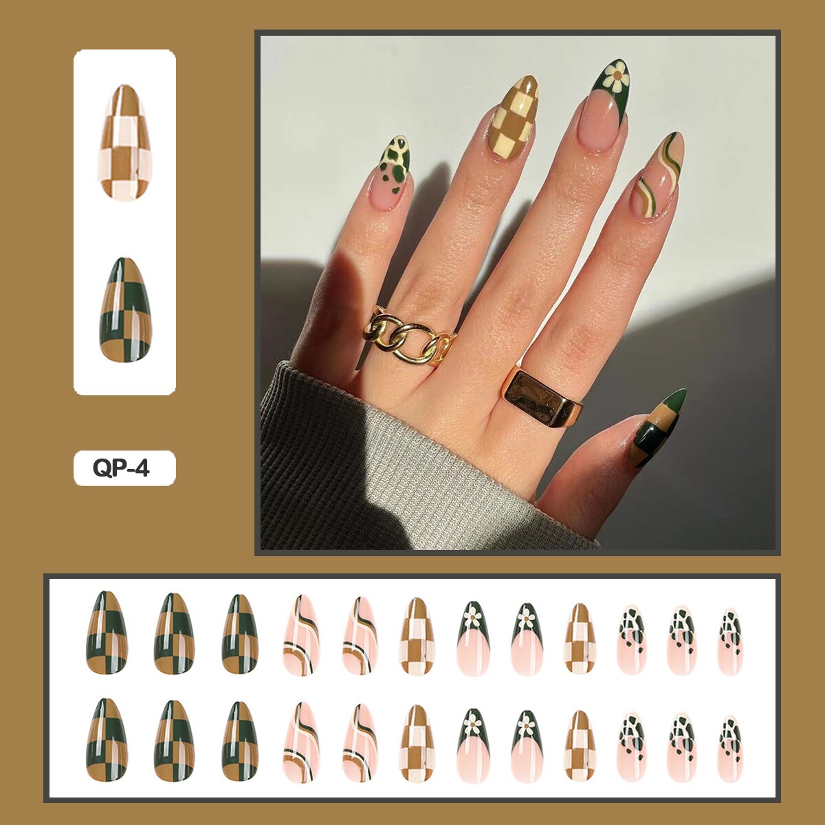 24pcs Colorful Graffiti Press on Nails - Short Fake Nails with Glue & Tools (Pink, Purple) for Girls, Women | Easy DIY Nail Art for Parties, Weddings, Daily Wear
