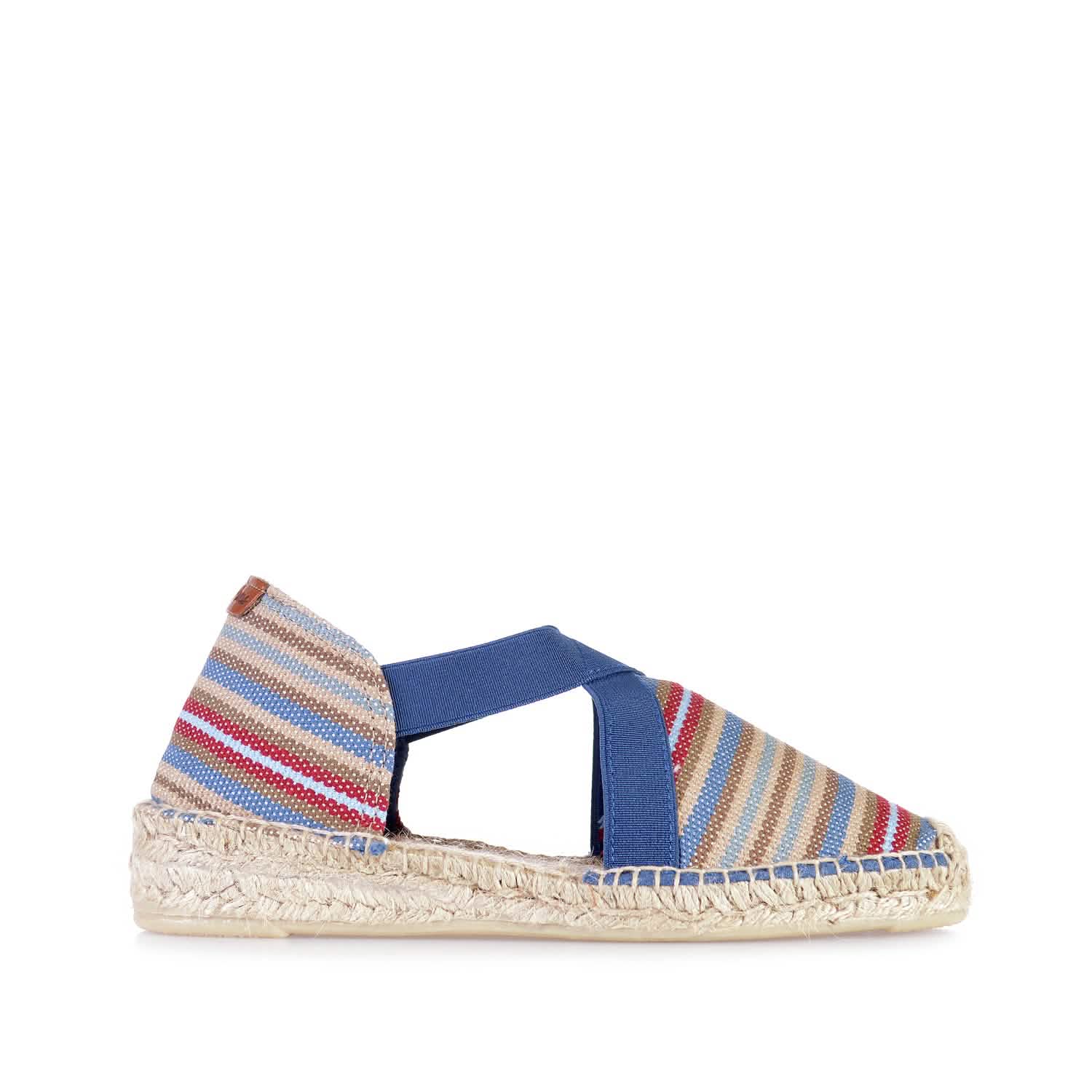 Women's Striped Cotton Blend Wedge Espadrille Shoes - Comfortable Summer Casual Flats for Beach, Vacation & Everyday Wear