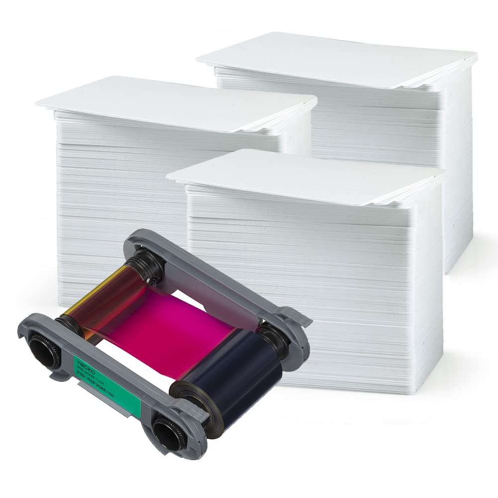 Evolis Primacy 2 R5F208A100 YMCKO Color Ribbon - 300 Prints for ID Card Printing & Badge Making