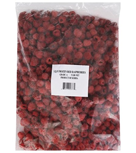 Nature's Basin Frozen Whole Red Raspberries 5 lb (Pack of 2) - Perfect for Smoothies, Baking, and Healthy Snacks