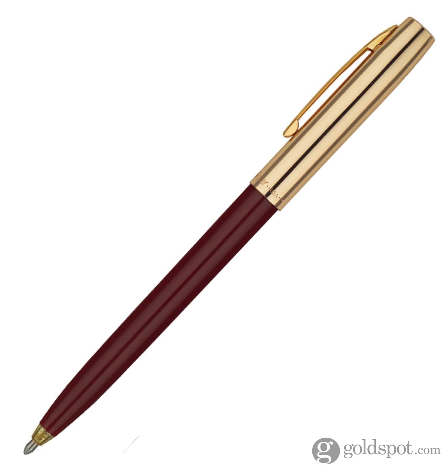 Fisher Space Pen Cap-O-Matic Ballpoint Pen - Burgundy with Brass Trim - Premium Writing for Professionals, Travel & Everyday Use
