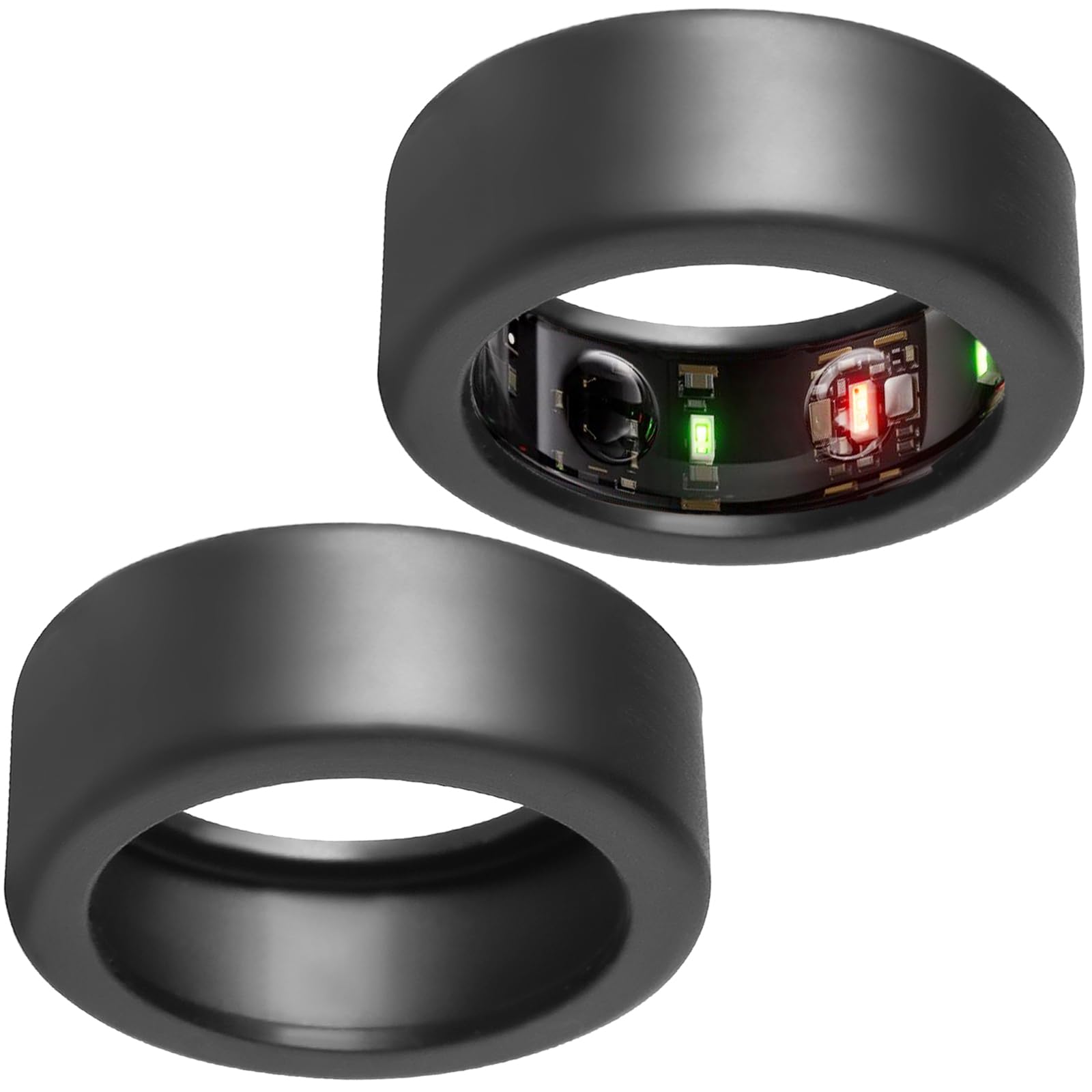 Silicone Ring Protector for Oura Ring Gen 3 - Anti-Scratch Elastic Cover Case (Black, Size M Fits 11/12/13) - Perfect for Workouts, Gym & Active Lifestyle Protection