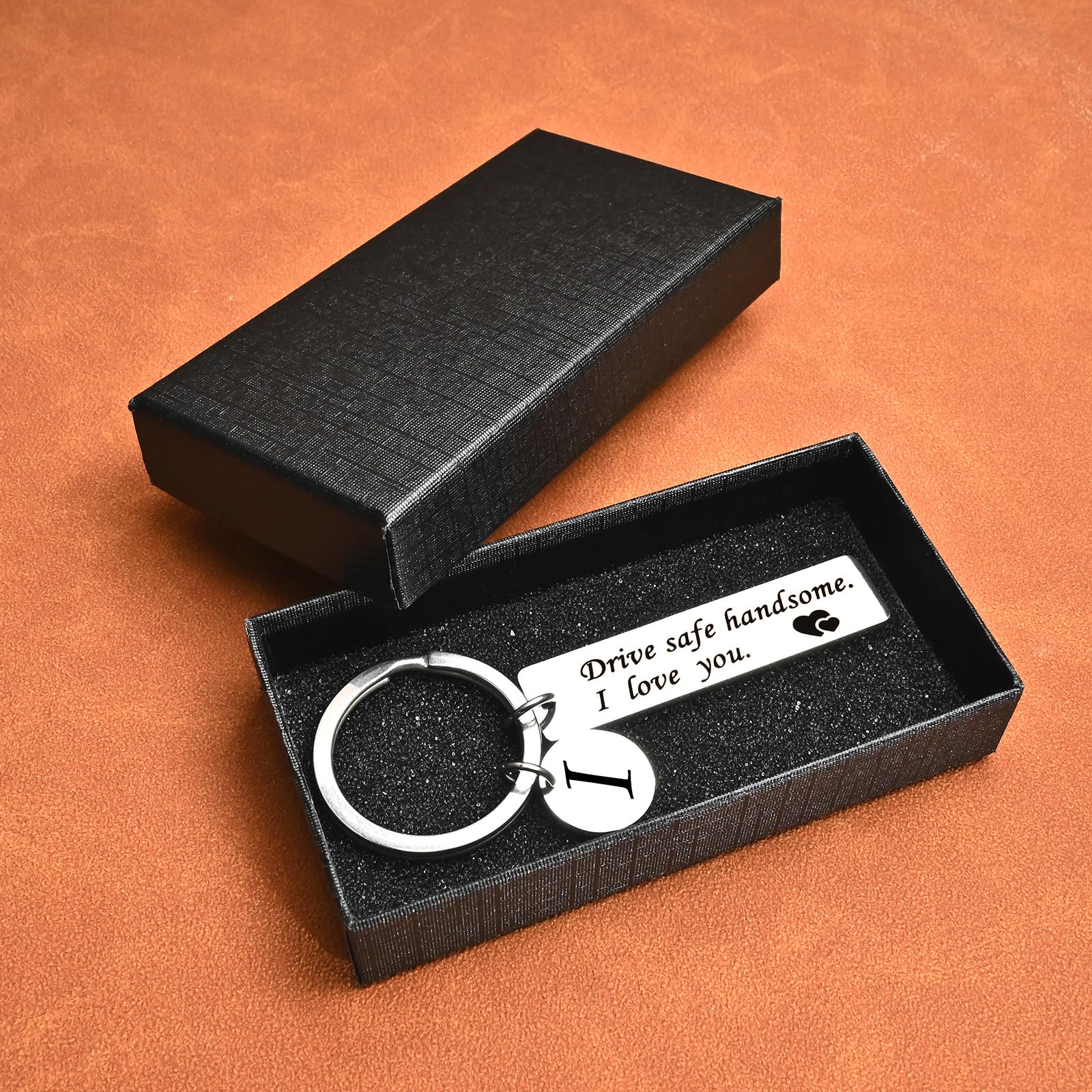 **Personalized Safe Driving Keychain for Men - Custom Engraved Car Safety Gift for Boyfriend, Husband & Dad | Birthday, Valentine's Day, Anniversary Present | Ideal for Commuters, Travelers & Car Enthusiasts | Perfect for Daily Commute, Road Trips, Office & Key Organization | Promotes Safe Driving Awareness | Great Gift for Drivers, New Car Owners & Safety-Conscious Professionals | Use for Everyday Carry, Gifting, and Safe Driving Reminders**