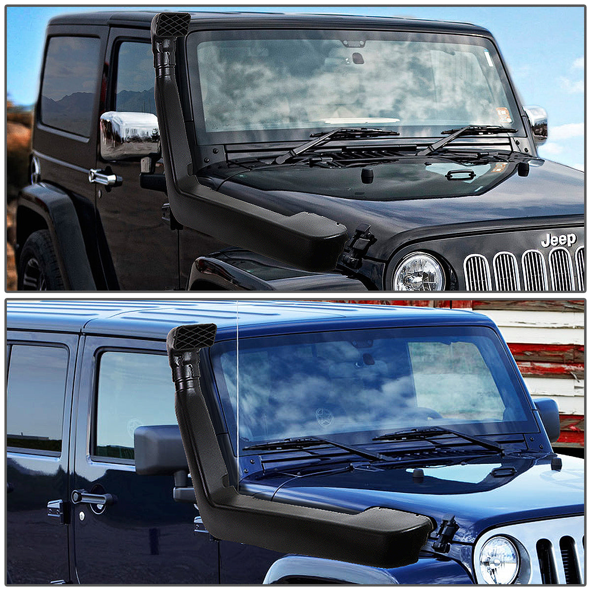 07-11 Jeep Wrangler JK 3.8L High Performance Snorkel Air Intake System - Off-Road Water Fording & Dust Protection Upgrade for Adventure Driving