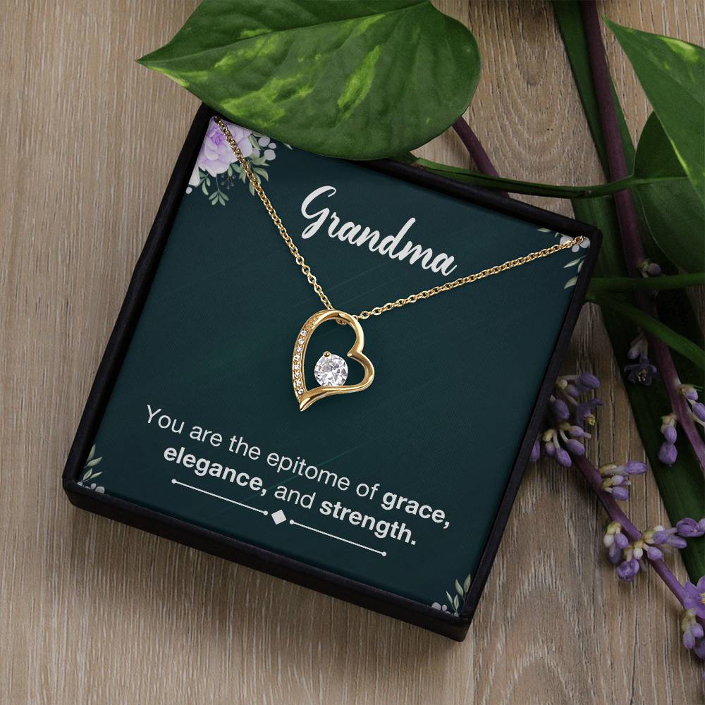Beautiful Heart Necklace for Grandma - Thoughtful Gift from Grandkids - Perfect for Birthdays, Mother's Day & Family Celebrations