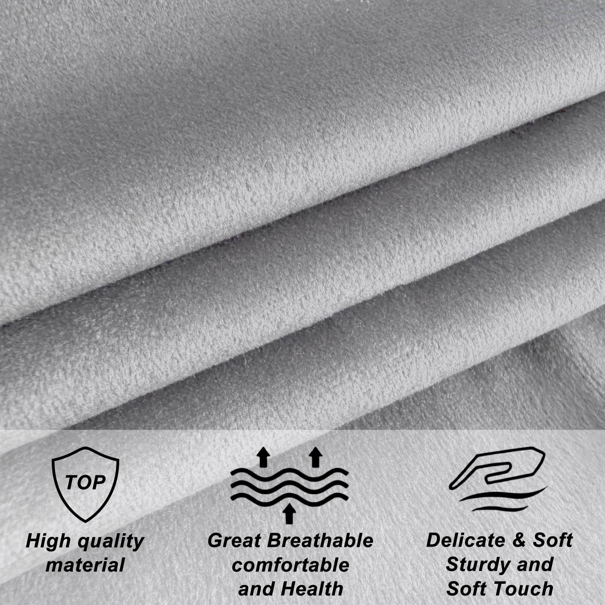 Luxury Frosted Velvet Upholstered Headboard - King/California King Size Wall Mount or Bed Frame Attachment with High-Density Foam Padding - Easy Assembly Black Bedroom Decor for Modern Master Suites & Guest Rooms