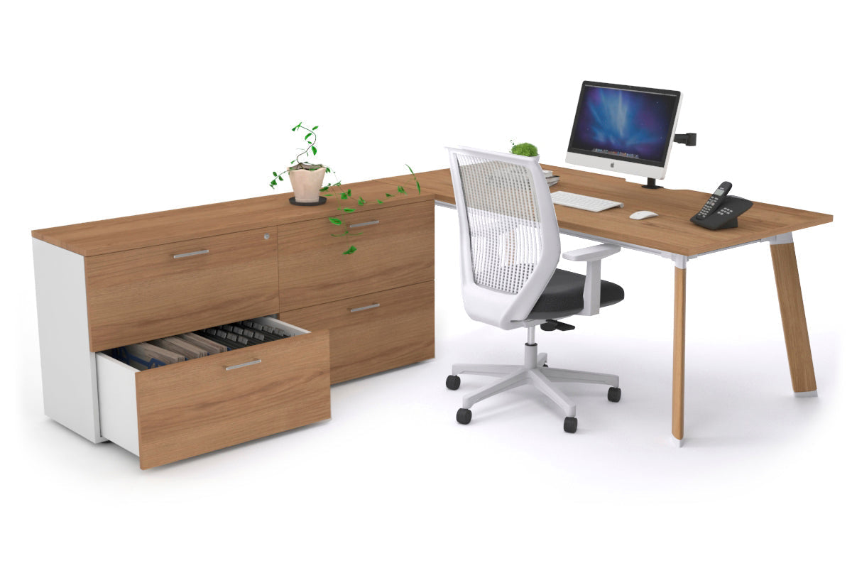 Switch Executive Setting With Uniform Spine Wood Imprint Frame [1600L x 800W with Cable Scallop] - Perfect for Office Desks, Conference Rooms & Home Workstations