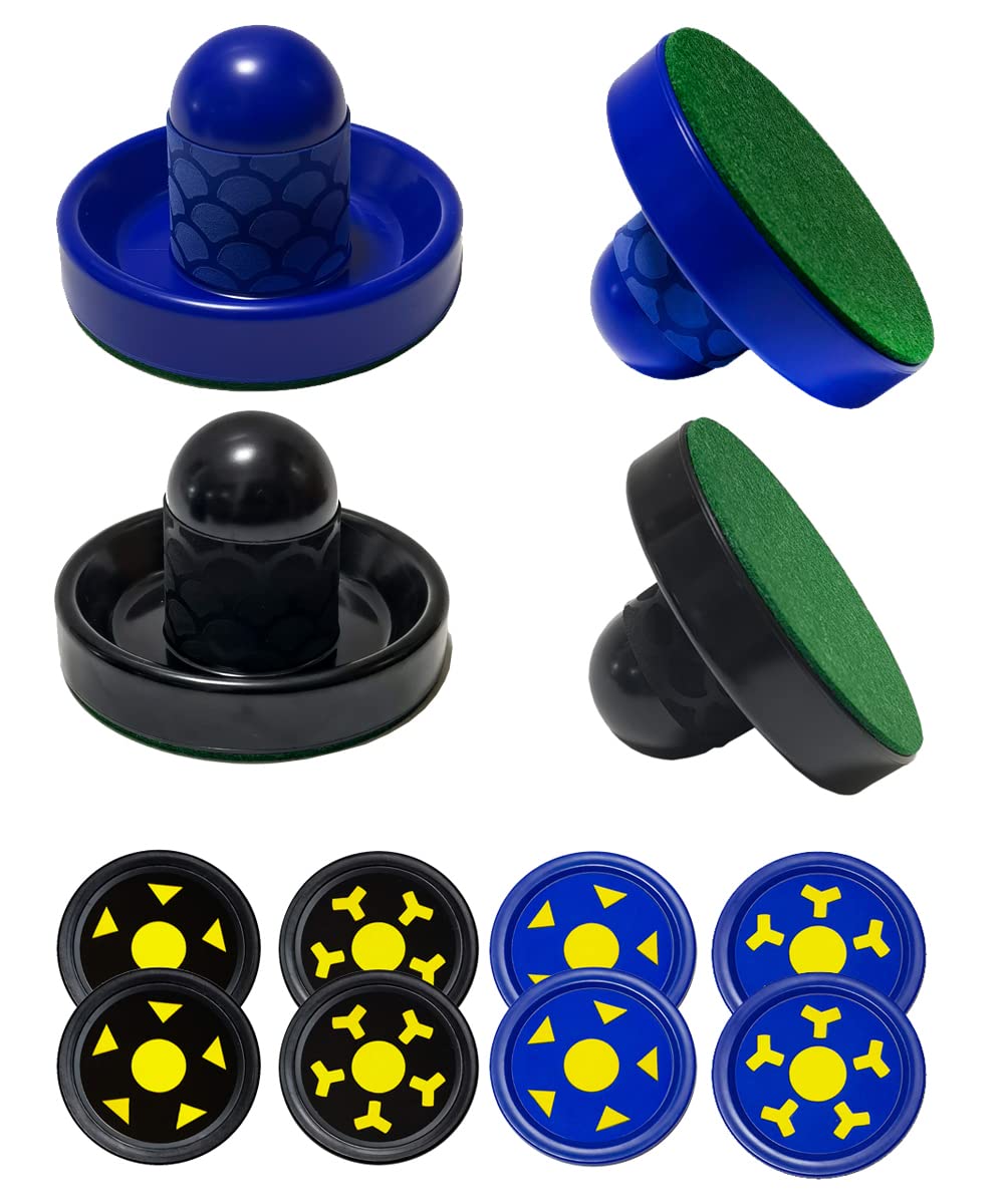Joovon Air Hockey Paddles & Pucks Set - Non-Slip Strikers & Dynamic Pucks for Air Hockey Table Game - Replacement Accessories for Kids & Adults - Perfect for Family Game Nights & Arcade Entertainment