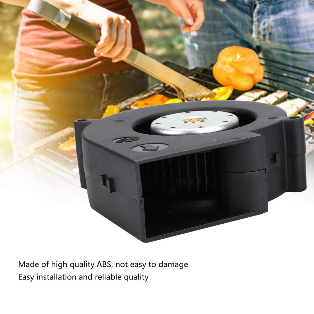 6A BBQ Grill Cooling Fan - 12V ABS Material Exhaust Fan with Easy Installation & Reliable Quality - Perfect for Outdoor Barbecue, Camping, and Backyard Grilling
