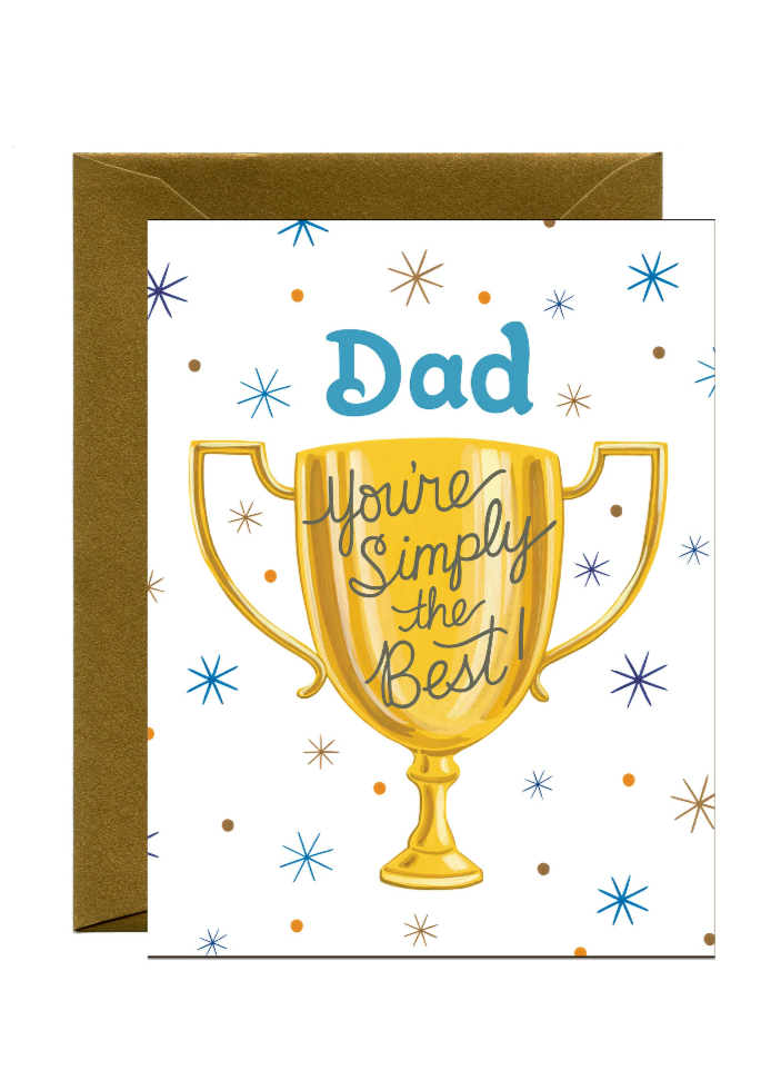 Best Father's Day Trophy Card - Personalized Gift for Dad - Perfect for Sports Dads, Golf Enthusiasts & Proud Fathers