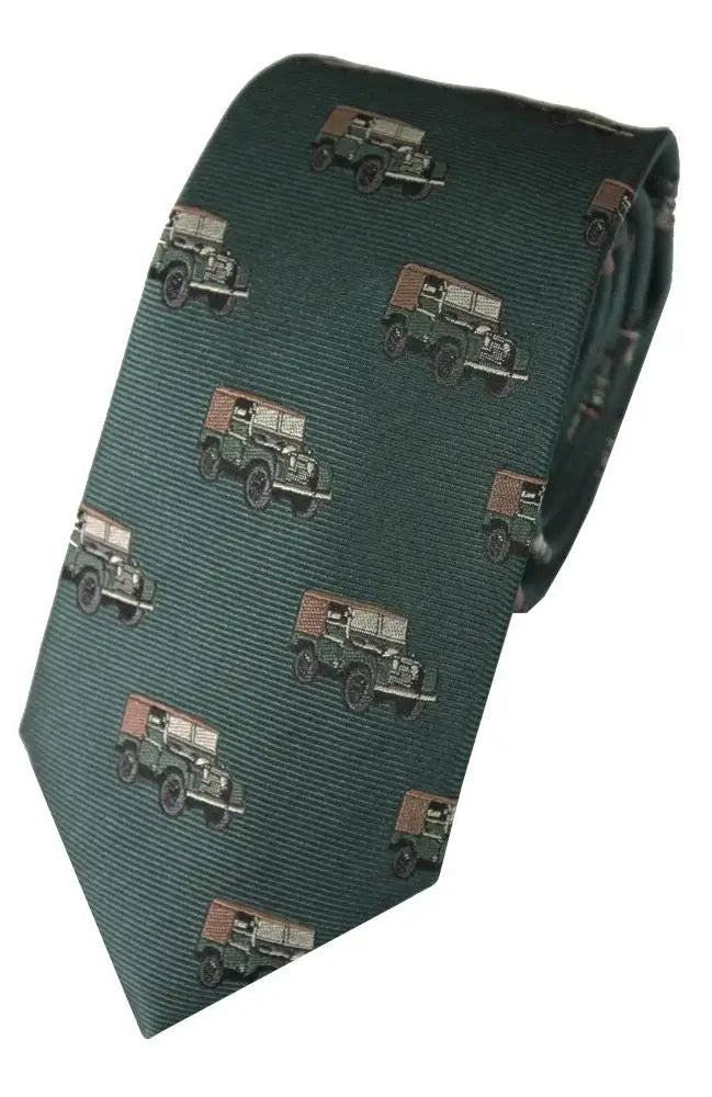 Premium LA Smith Country & Hobby Land Rover Silk Ties for Men - Elegant Neckwear for Business, Weddings & Formal Occasions