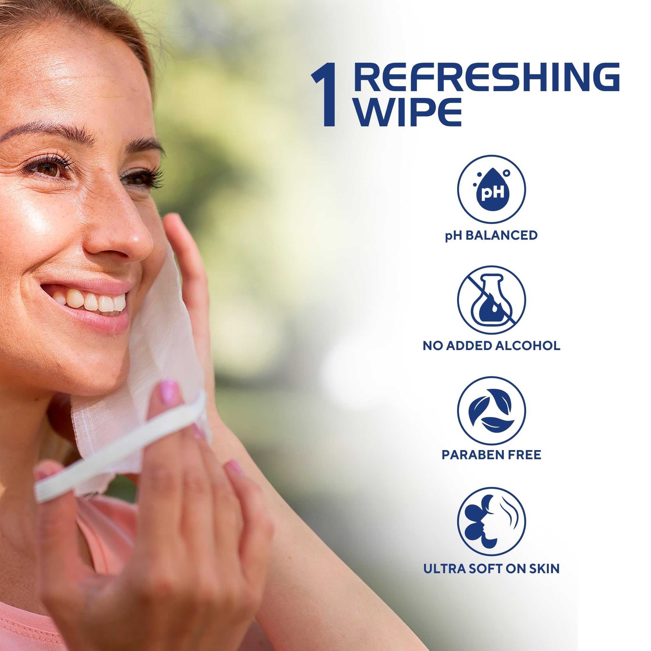 Kressa Refreshing & Cleansing Wet Wipes - pH Balanced Facial Wipes for Sensitive Skin | 500 Single-Use Travel Packets | Perfect for On-the-Go Cleansing, Gym, Travel & Makeup Removal