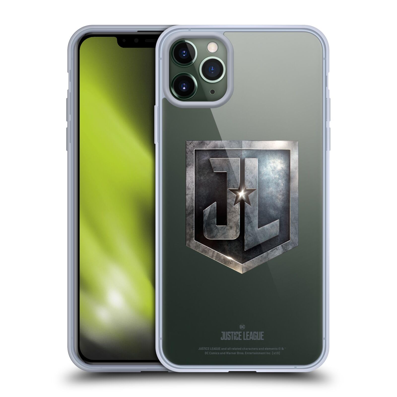 Justice League Movie JL Badge Logos Soft Gel Case for iPhone 11 Pro Max | Head Case Designs Officially Licensed | Durable Protection for Everyday Use