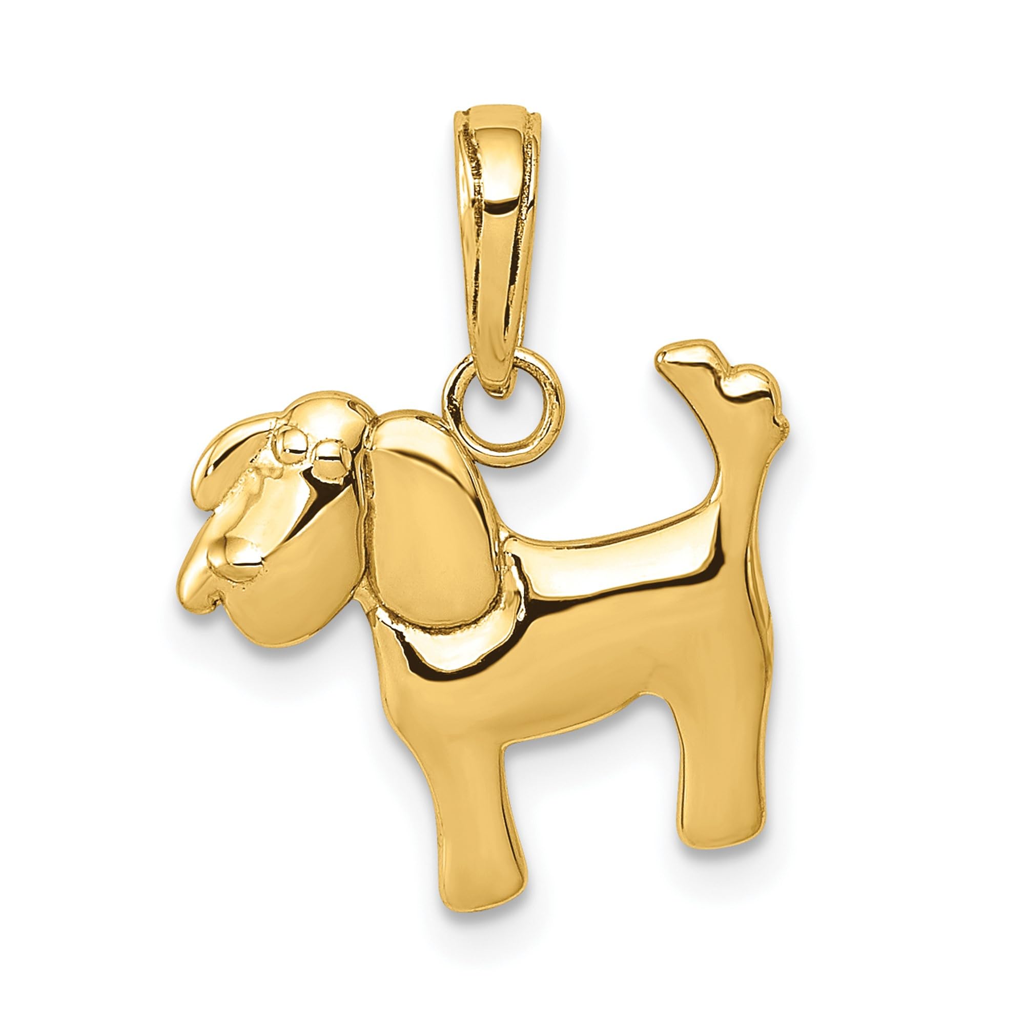 14K Solid Yellow Gold Dog Pendant Necklace for Women & Men - Dainty Pet Lover Jewelry Gift for Dog Owners - Perfect for Everyday Wear, Special Occasions & Pet Memorials