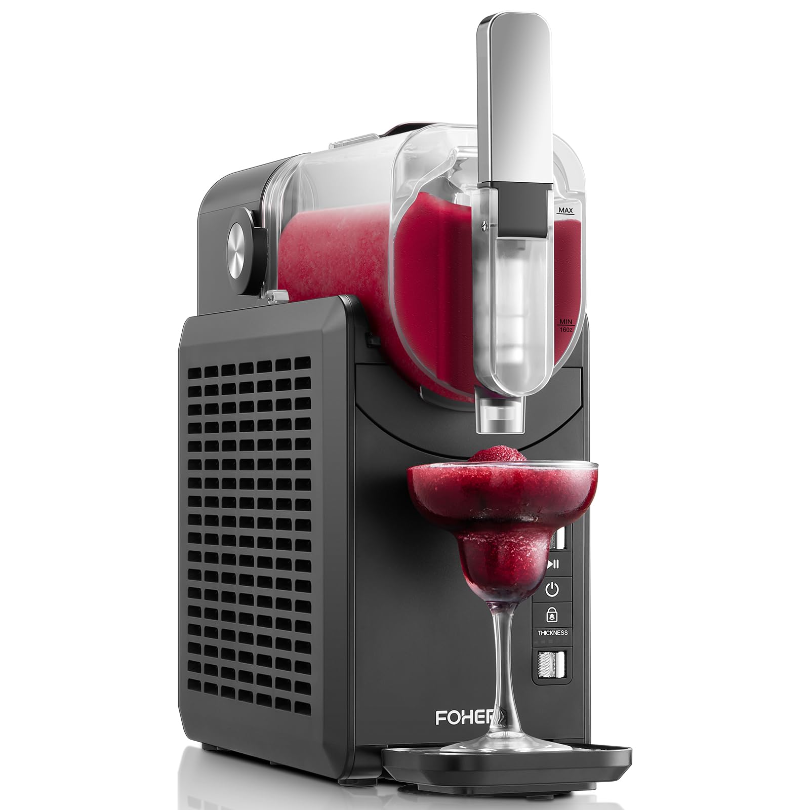 5-in-1 Slushie Machine for Home - No Ice Needed, 15-Minute Frozen Drink Maker with Self-Cleaning Function | Professional Frozen Margarita & Slushy Machine with 5 Preset Programs | Perfect for Margaritas, Frappés, Milkshakes & More | Ideal for Parties, Home Bars & Summer Entertaining - FOHERE