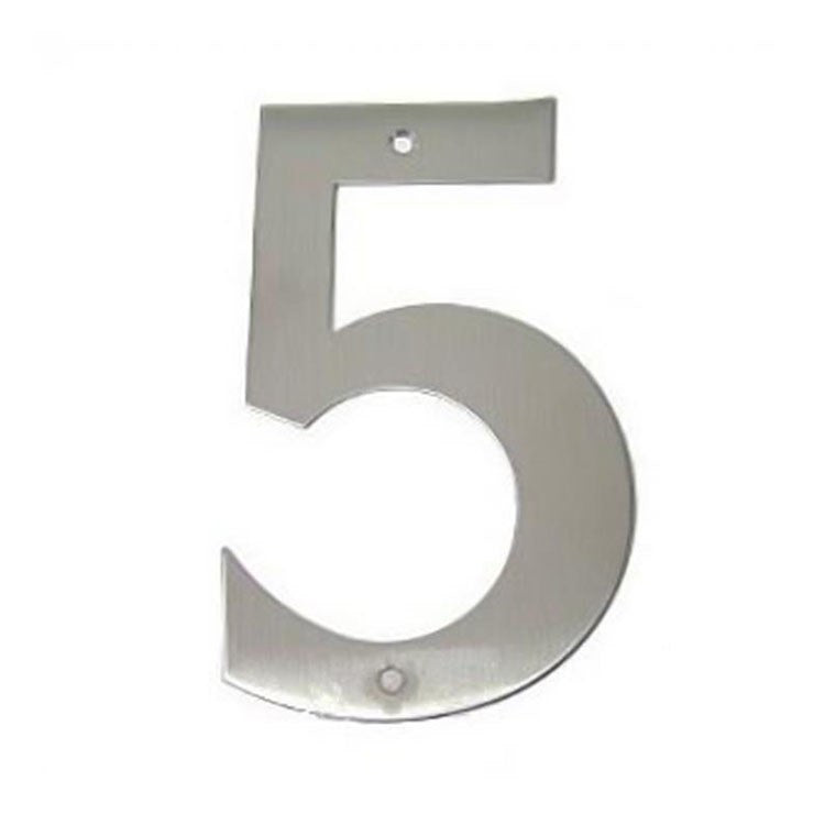 5 Stainless Steel 6-Inch House Address Numbers - Durable Outdoor Home Signage for Mailbox, Front Door & Yard Decor
